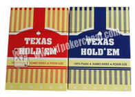 Cartes de tisonnier marquées par Holdem du Texas faites par index enorme en plastique