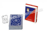 cartes de jeu marquées de fraude de tisonnier de cartes de cru de 63x88 millimètre rouges ou bleues