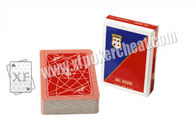 cartes de jeu marquées de fraude de tisonnier de cartes de cru de 63x88 millimètre rouges ou bleues