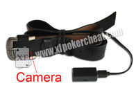 Scanner de tisonnier de caméra de ceinture en cuir pour les cartes de jeu marquées invisibles de codes barres