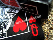 Cartes de jeu en plastique d'Ellusionist de tigre noir de bicyclette avec des inscriptions d'encre invisible
