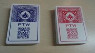 Cartes de jeu invisibles/inscriptions invisibles de codes barres sur PTW