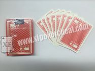 Plastique de jeu cartes enormes rouges/bleues de 2818 de Naipes Fournier d'instrument de visage de jeu
