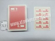Plastique de jeu cartes enormes rouges/bleues de 2818 de Naipes Fournier d'instrument de visage de jeu