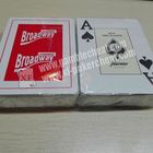 Cartes de jeu en plastique de Broadway de casino avec des inscriptions d'encre invisible