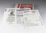 Cartes de jeu de papier de bicyclette de rami identifiées par le tisonnier trichant l'encre invisible pour des lentilles