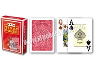 Cartes de jeu rouges de jeu de l'Italie Modiano le Texas Holdem d'appui verticaux de plastique