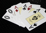 Cartes de jeu enormes bleues rouges de jeu de visage du plastique 2818 de Fournier d'appui verticaux de magie