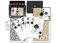 Le Brésil Copag 1546 cartes de jeu enormes en plastique d'or noires pour des jeux de casino