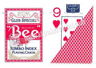 Tisonnier marqué enorme de cartes de cartes de jeu d'index d'abeille pour la fraude de jeu