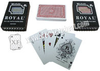 Cartes marquées de tisonnier de plastique régulier d'index, cartes de jeu royales de taille standard de Taïwan