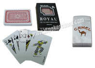 Cartes marquées professionnelles de tisonnier, cartes de jeu en plastique royales de jeux de casino