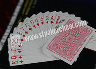 Cartes de jeu en plastique argentées de jeu de pont d'appui verticaux de casino fait sur commande, ISO9001