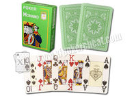 Cartes de jeu marquées par plastique coloré de Modiano Cristallo avec l'index de 4 éléphants