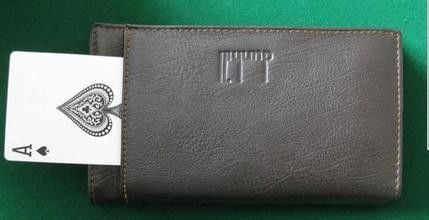 Dispositif en cuir noir de fraude de tisonnier de portefeuille de style d'homme, outils de fraude de tisonnier