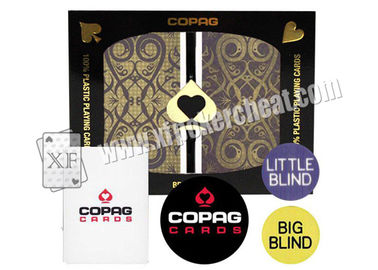 Le tisonnier marqué de club de Copag de taille de pont carde les cartes de jeu de fraude de casino