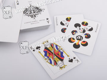 Cartes de jeu marquées du jardin No.03 04 en plastique de vérité de bicyclette pour le spectacle de magie de jeu