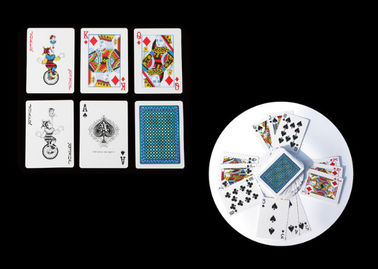 Cartes de jeu en plastique bleues de PVC jouant des appui verticaux pour le spectacle de magie