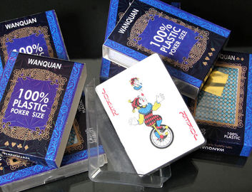 Cartes de jeu en plastique bleues de PVC jouant des appui verticaux pour le spectacle de magie