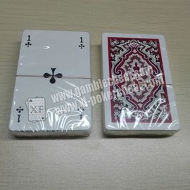 Sur les cartes de jeu invisibles en plastique d'or de The Star pour l'analyseur de tisonnier