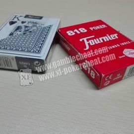 Fournier rouge et bleu 818 cartes de jeu en plastique avec des inscriptions d'encre invisible