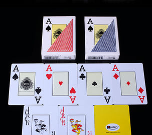 Les cartes de jeu invisibles en plastique de RUITEN/couleur rouge ont marqué des cartes de tisonnier