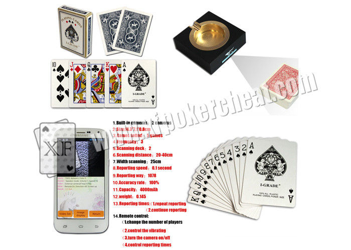 Cartes de jeu marquées de papier d'I-GRADE avec codes barres invisibles latéraux, carte de tour de tisonnier
